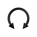 316L Surgical Steel Internally Threaded Horseshoe CBB With Cone