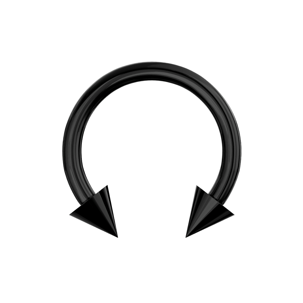 316L Surgical Steel Internally Threaded Horseshoe CBB With Cone