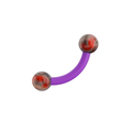 UV Curved Bar with Coloured Marble UV Ball (Pack of 10)