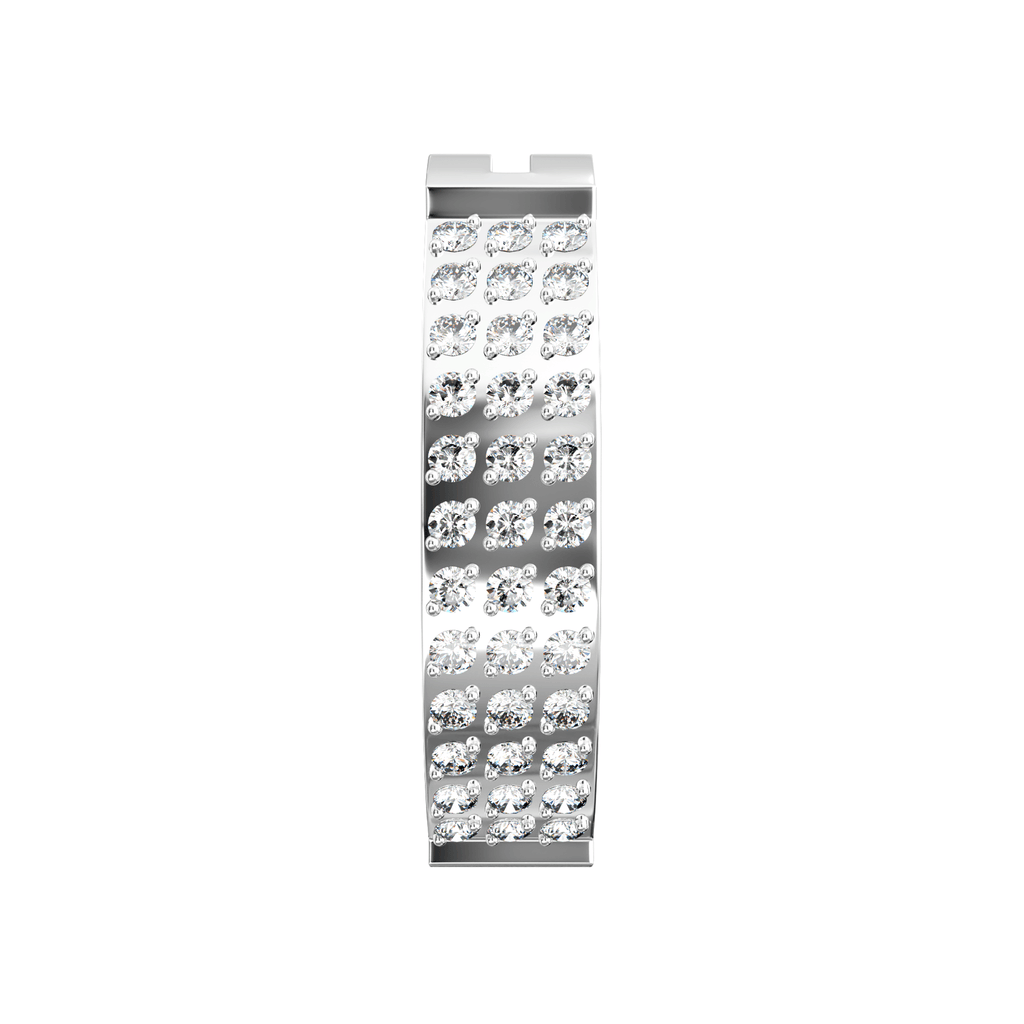 G23 Titanium CZ Jewelled Reverse Curved Clicker Ring