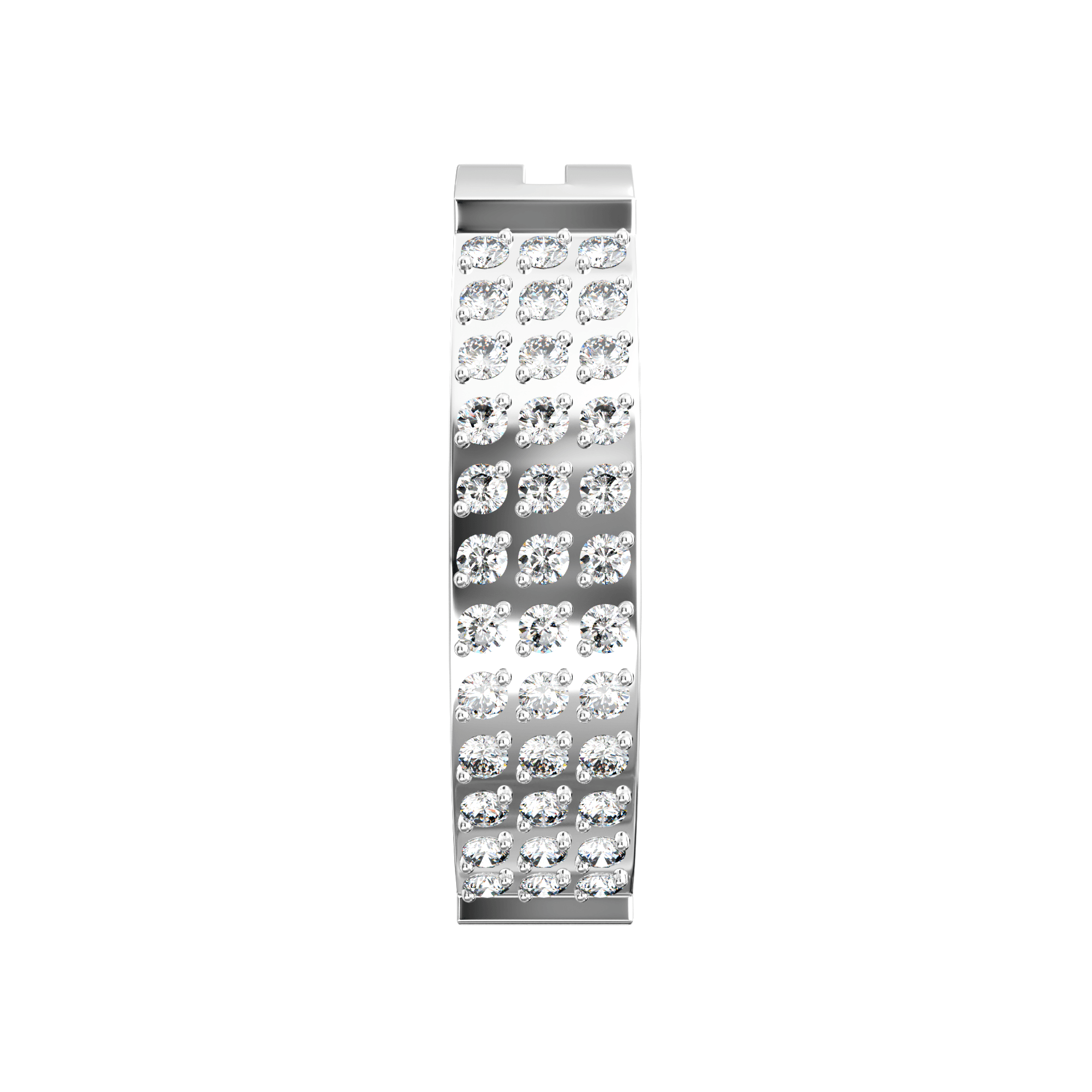 G23 Titanium CZ Jewelled Reverse Curved Clicker Ring