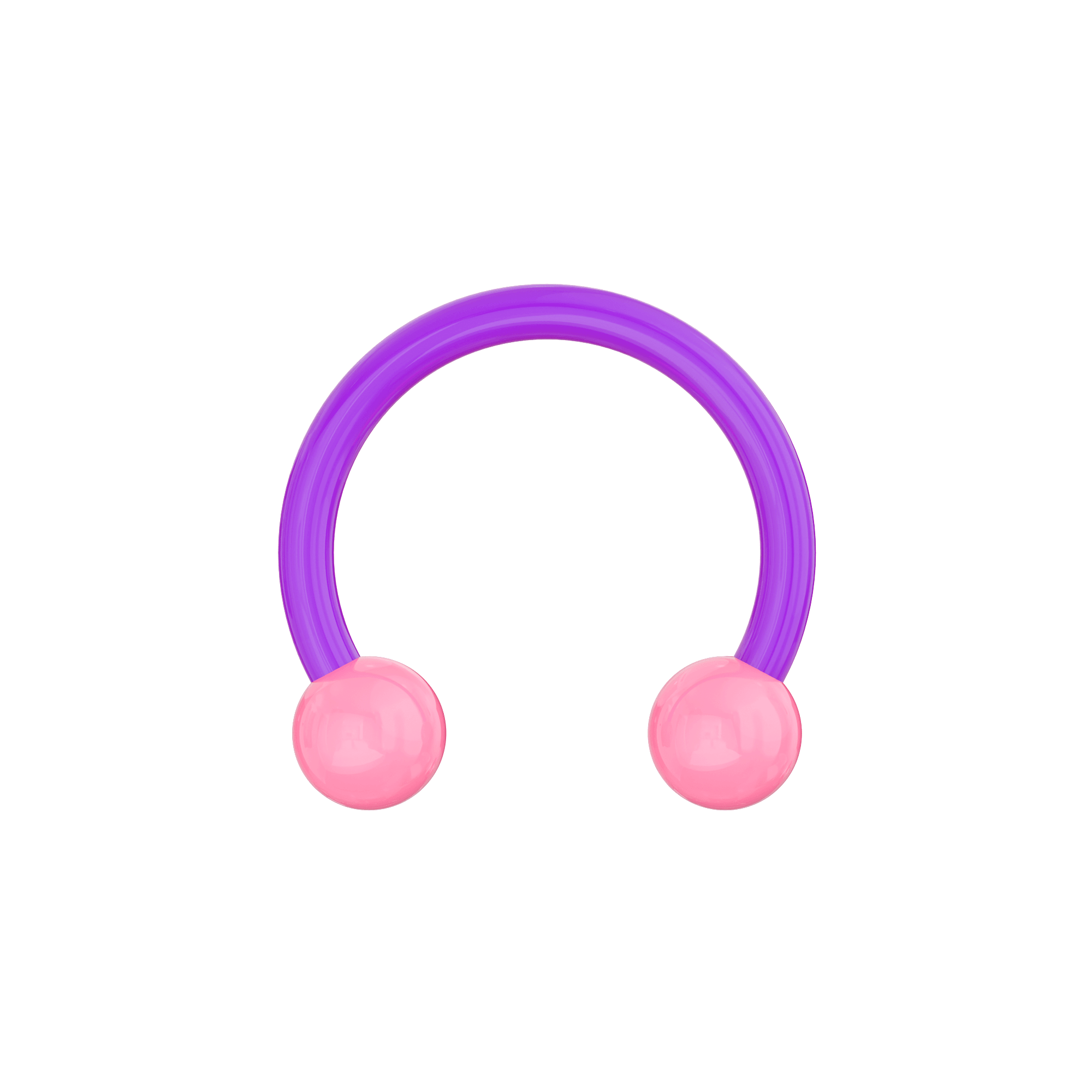 UV Circular Barbell With Glossy UV Balls (Pack of 10)