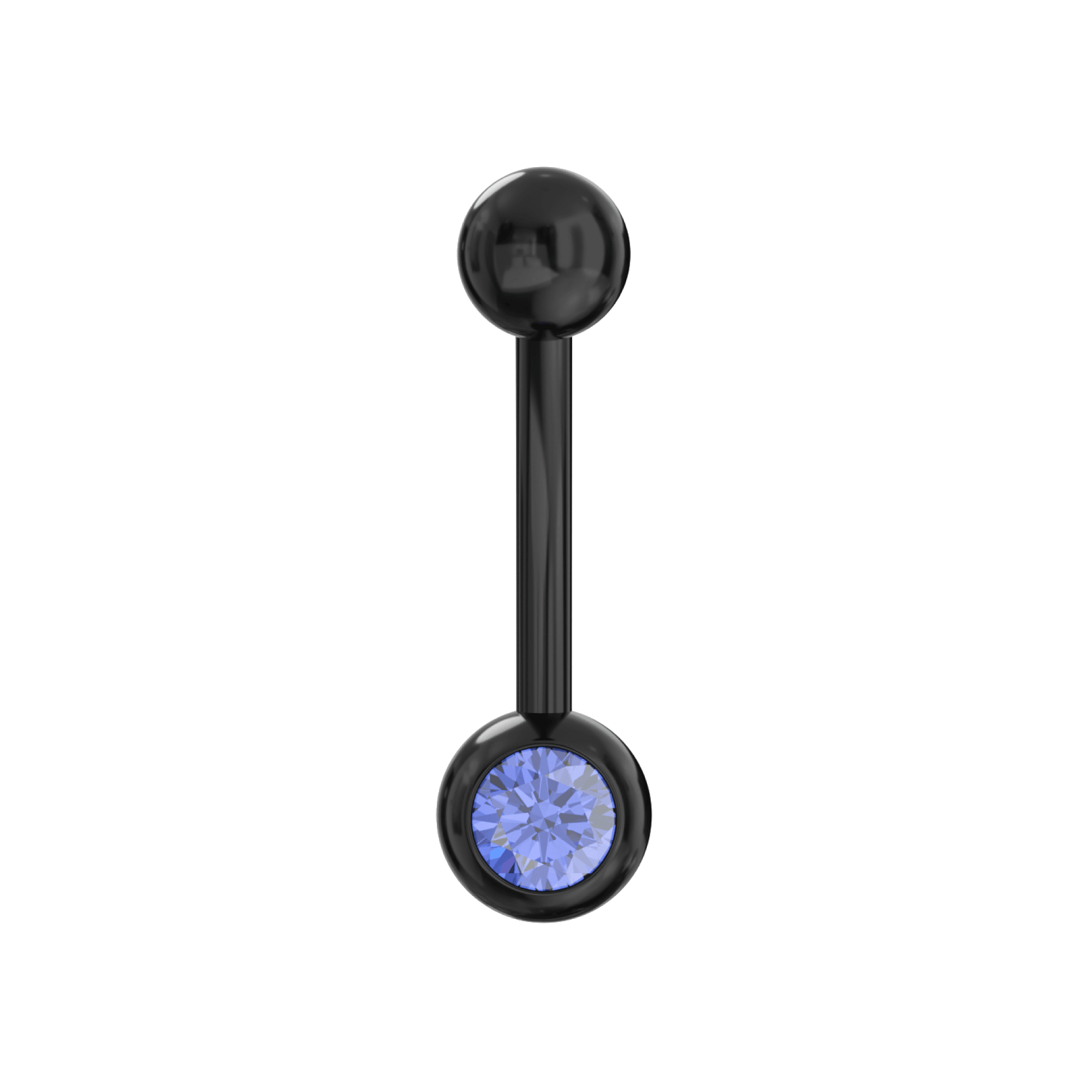 316L Surgical Steel Anodised Single Stone Belly Ring