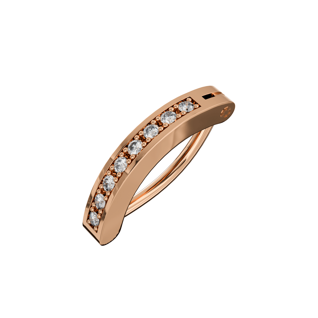 316L Surgical Steel Classic Jewelled Curved Clicker Belly Ring