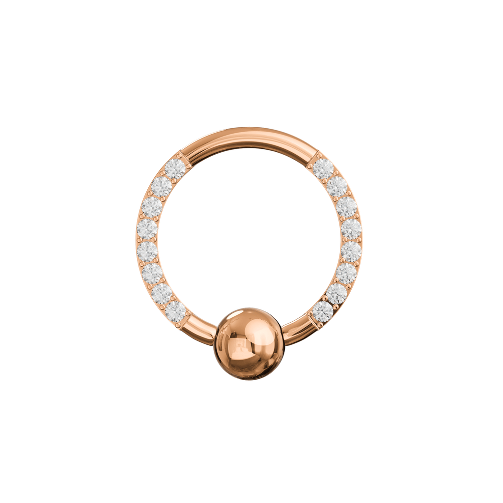 G23 Titanium Cubic Zirconia Studded BCR
