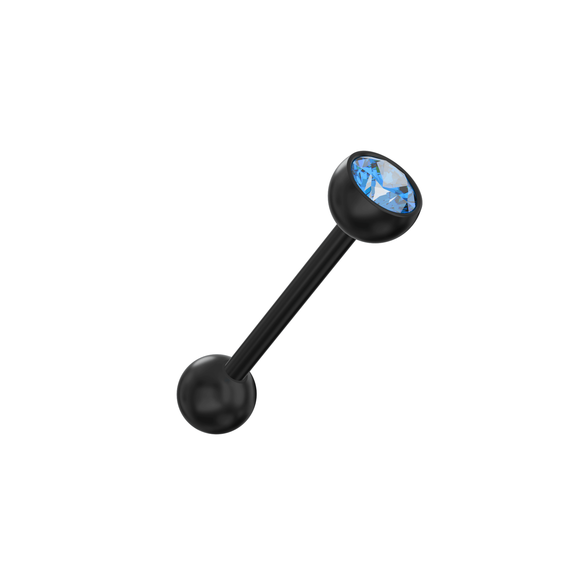 Black-line BioFlex Jewelled Straight Barbell