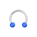 316L Surgical Steel Circular Barbells CBB Horseshoe With UV Multi Colour Ball (Pack of 10)