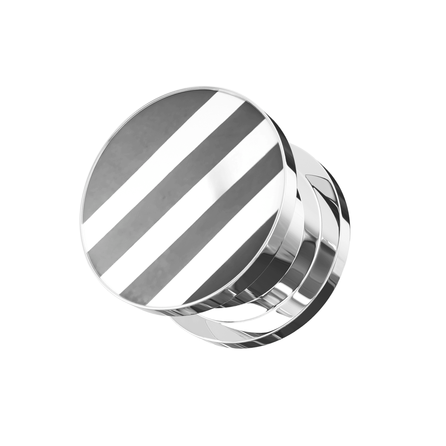 316L Surgical Steel Stripes Shell Flesh Tunnel