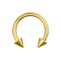 G23 Titanium Gold Anodised Circular Barbell with Cone