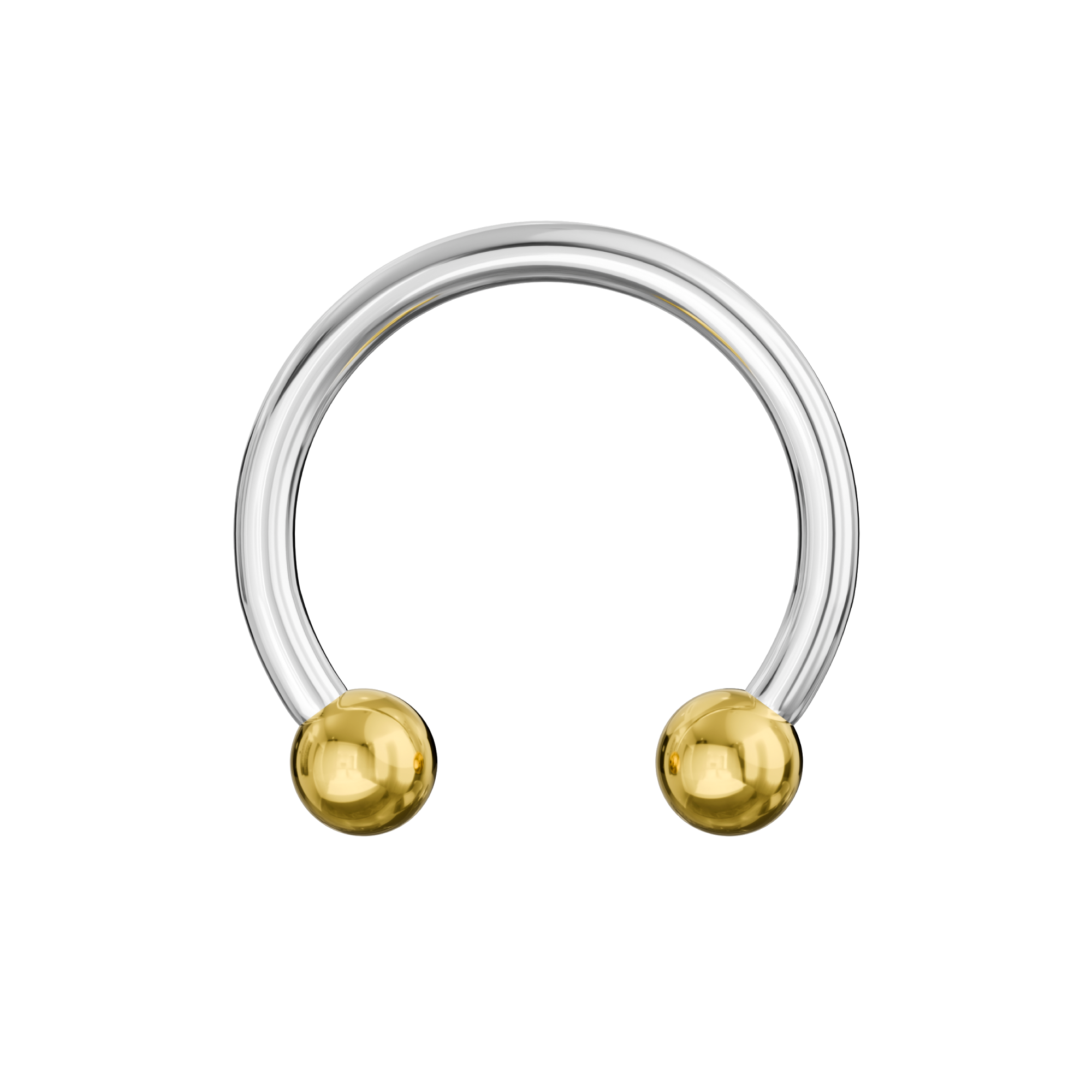 316L Surgical Steel Circular Barbell with Anodised Ball