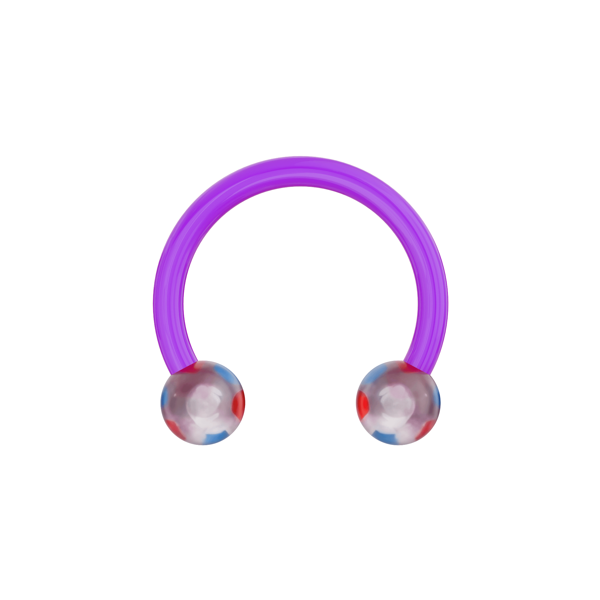 UV Circular Barbell With Marble UV Balls (Pack of 10)