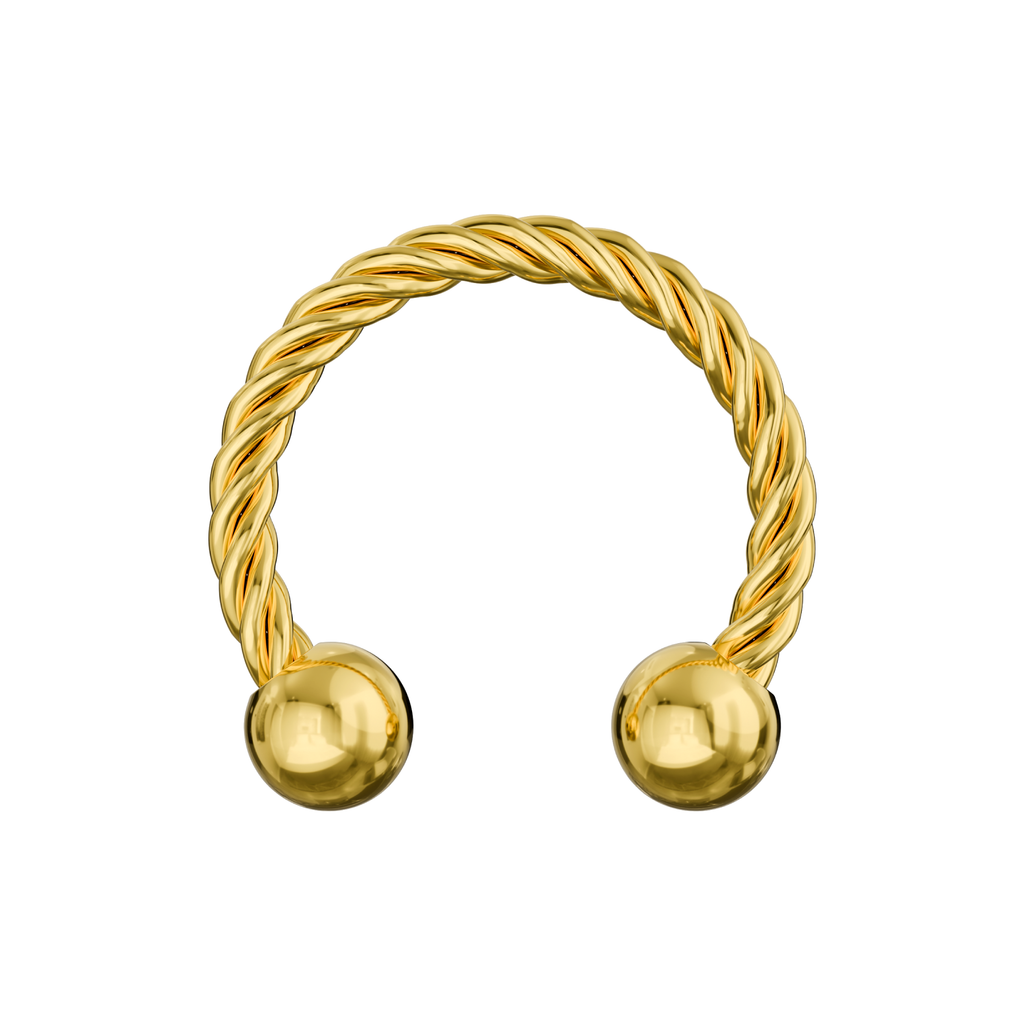316L Surgical Steel Twisted Circular Barbell