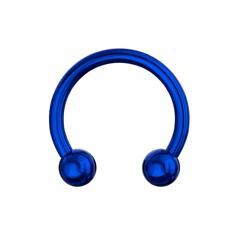 316L Surgical Steel Anodised Horseshoe CBB with Ball