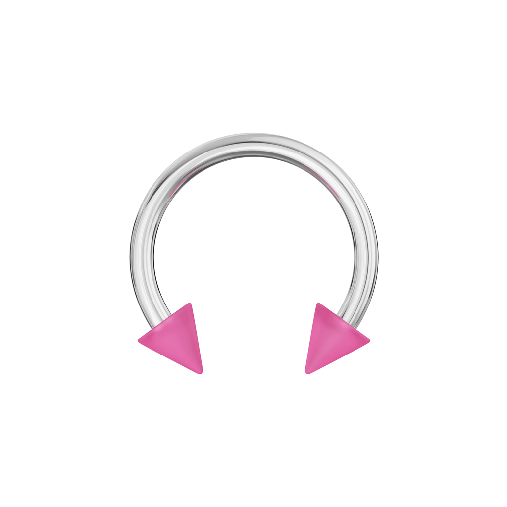 316L Surgical Steel Circular Barbell With 5 Colour UV Cones (Pack of 10)