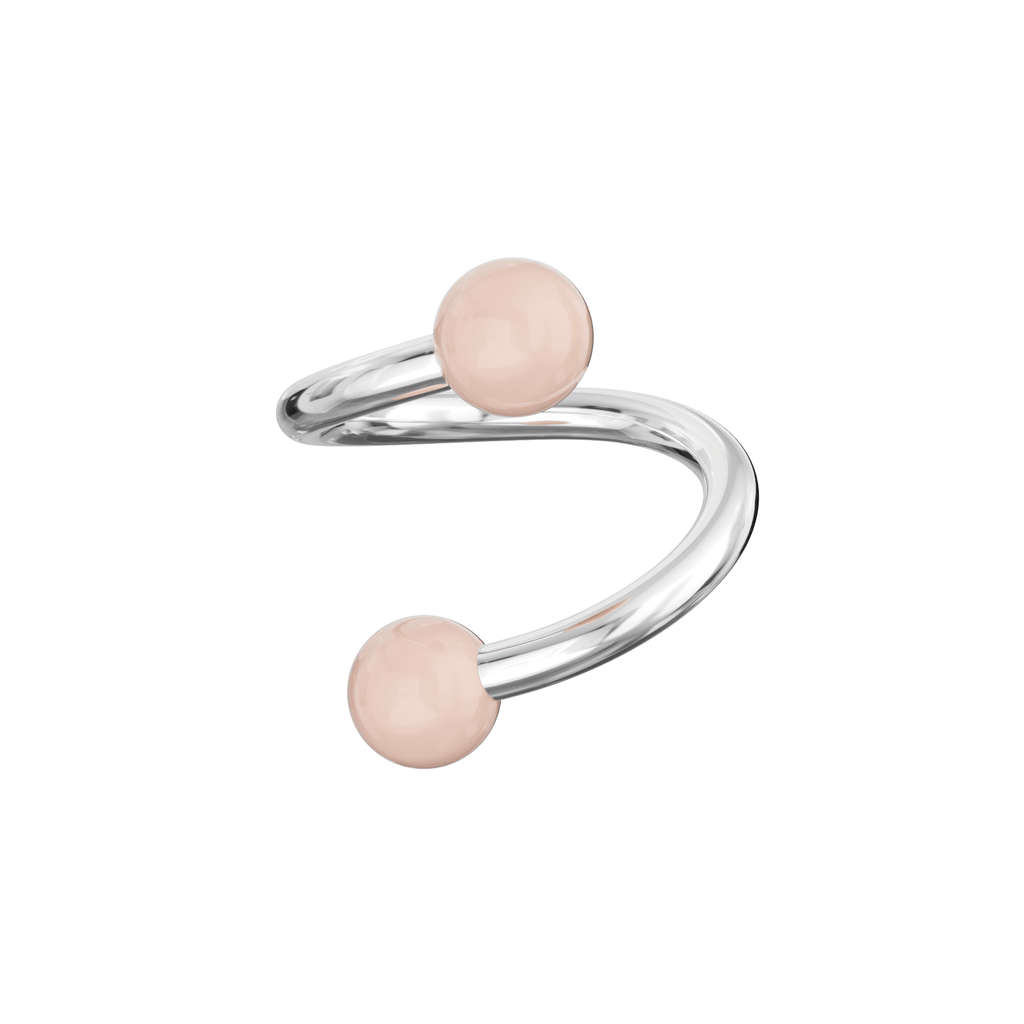 316L Surgical Steel Twisted Barbell With Pastel UV Balls (Pack of 10)