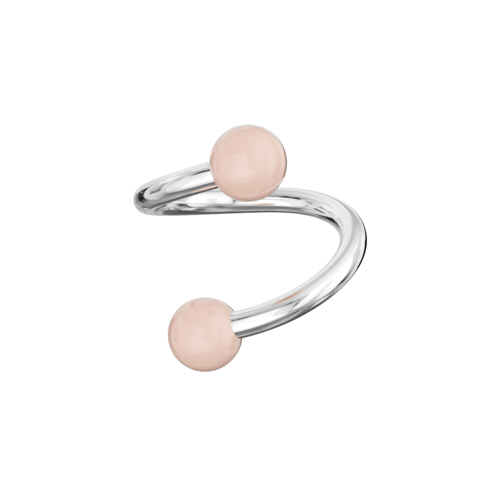 316L Surgical Steel Twisted Barbell With Pastel UV Balls (Pack of 10)
