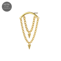 G23 Titanium Dangling Cone with Chain Fancy Design Thread-less Push-Fit Top