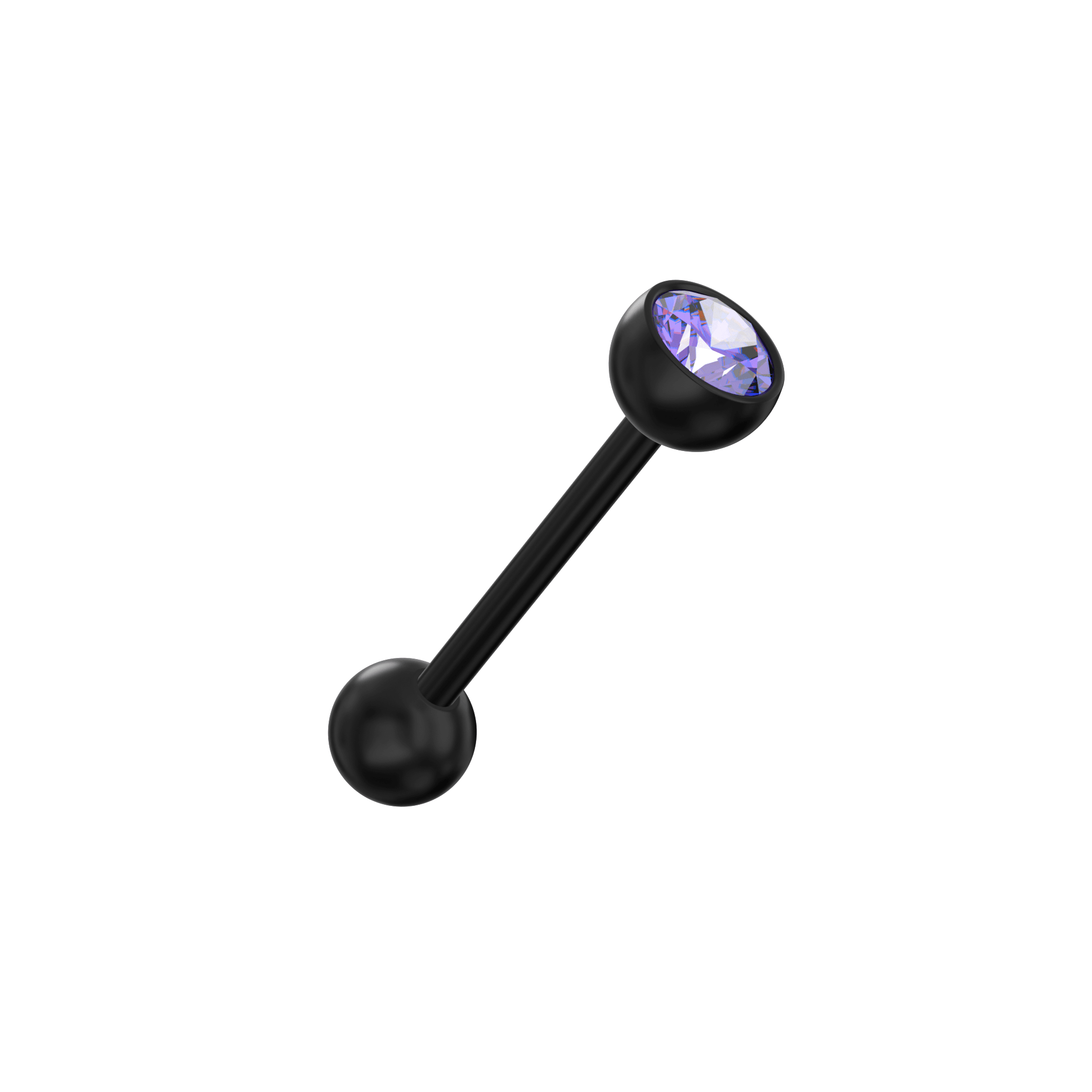 Black-line BioFlex Jewelled Straight Barbell