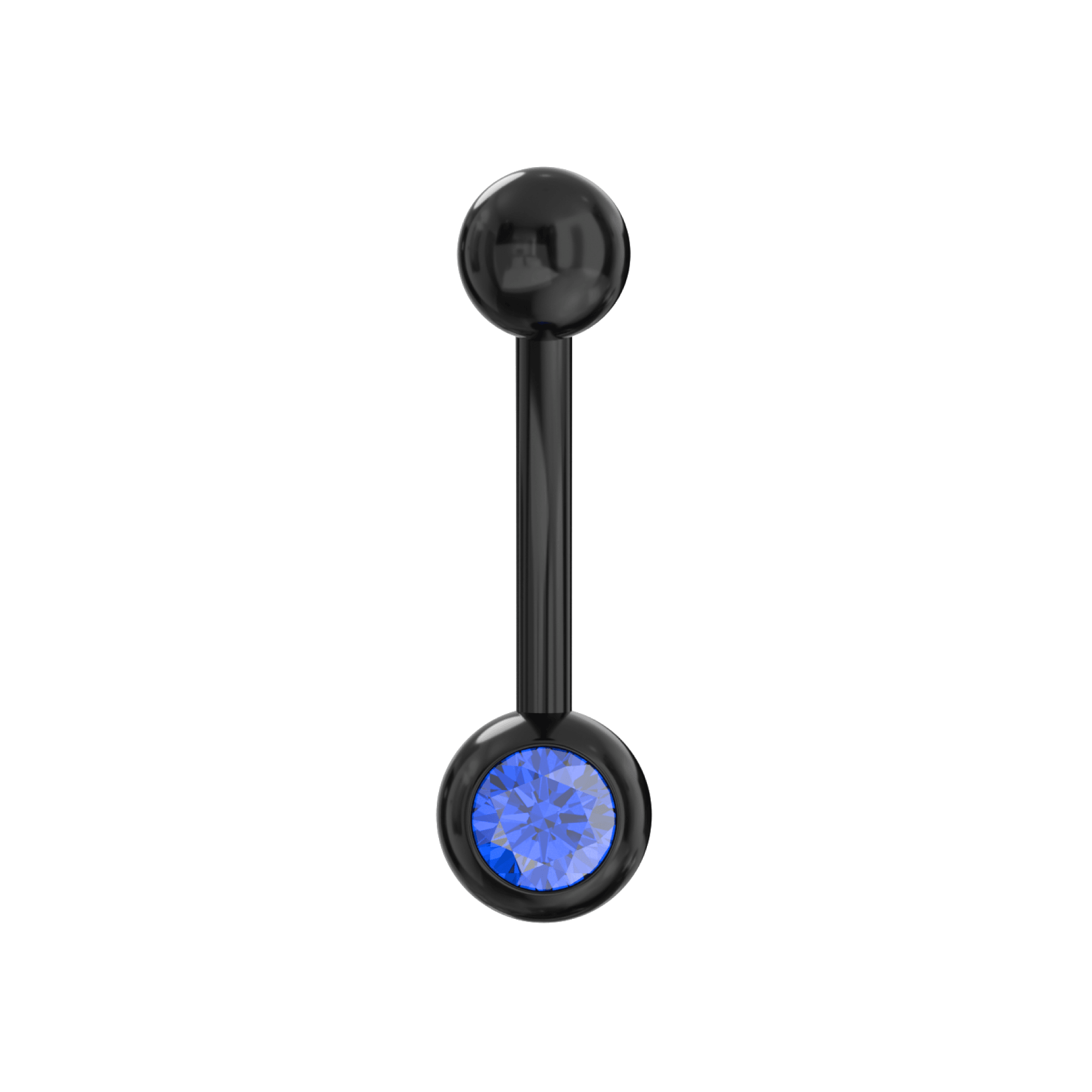 316L Surgical Steel Anodised Single Stone Belly Ring