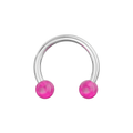 316L Surgical Steel Circular Barbell With Glossy UV Balls (Pack of 10)