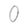 316L Surgical Steel Pyramid Cut Hinged Segment Clicker Ring