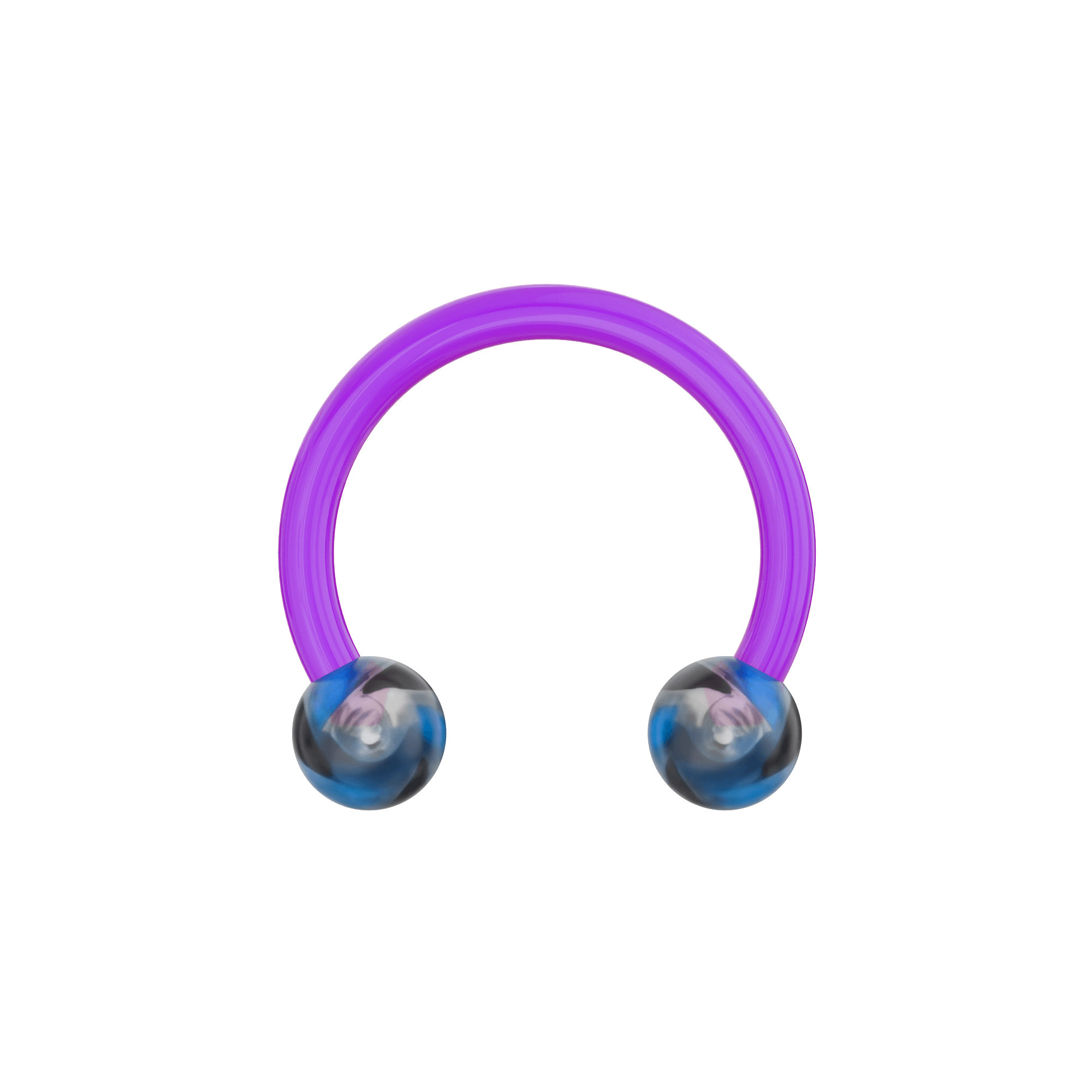 UV Circular Barbell With Marble UV Balls (Pack of 10)