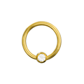 316L Surgical Steel BCR Clicker with CZ Stone Piercing Ring