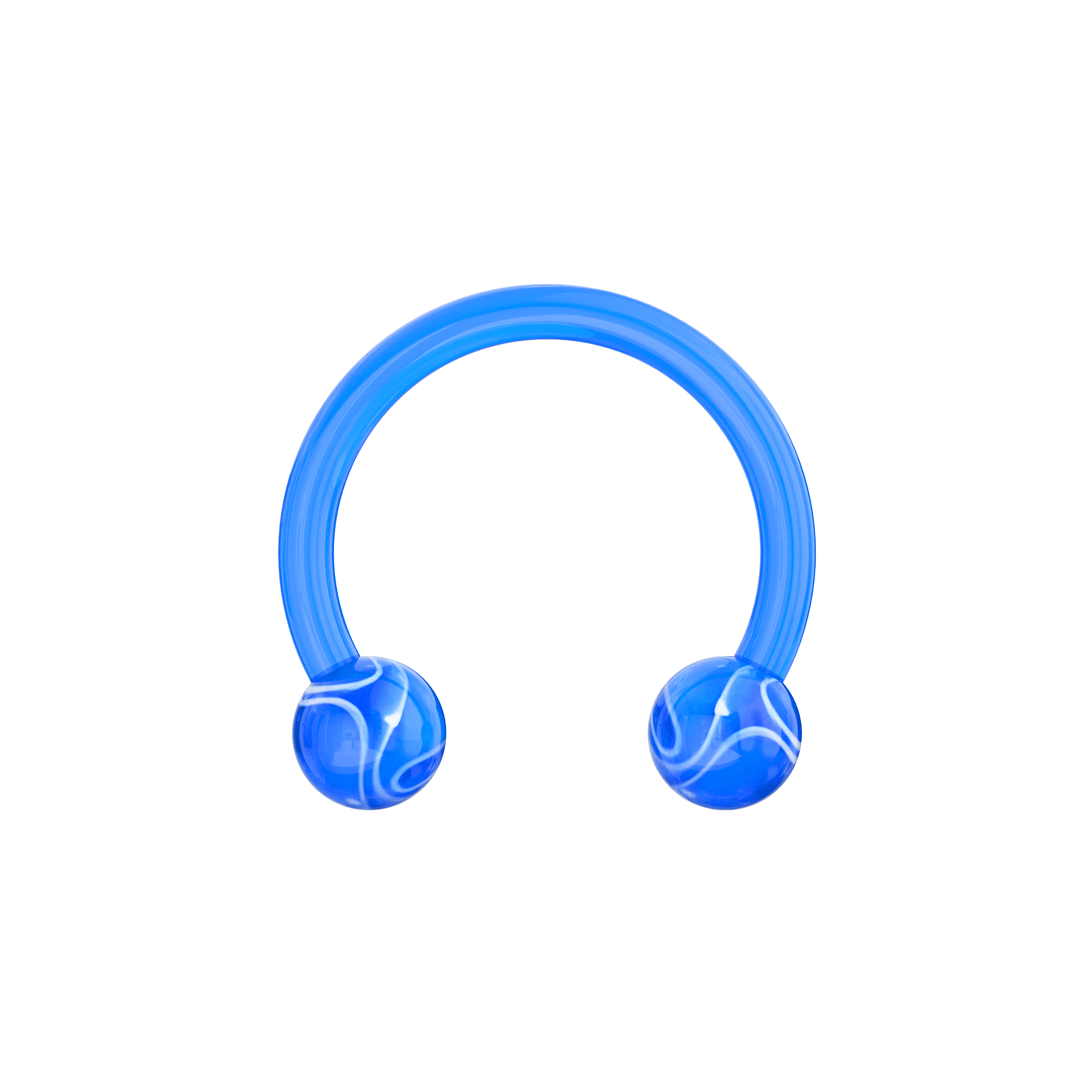 UV Circular Barbell With Marbled UV Balls (Pack of 10)
