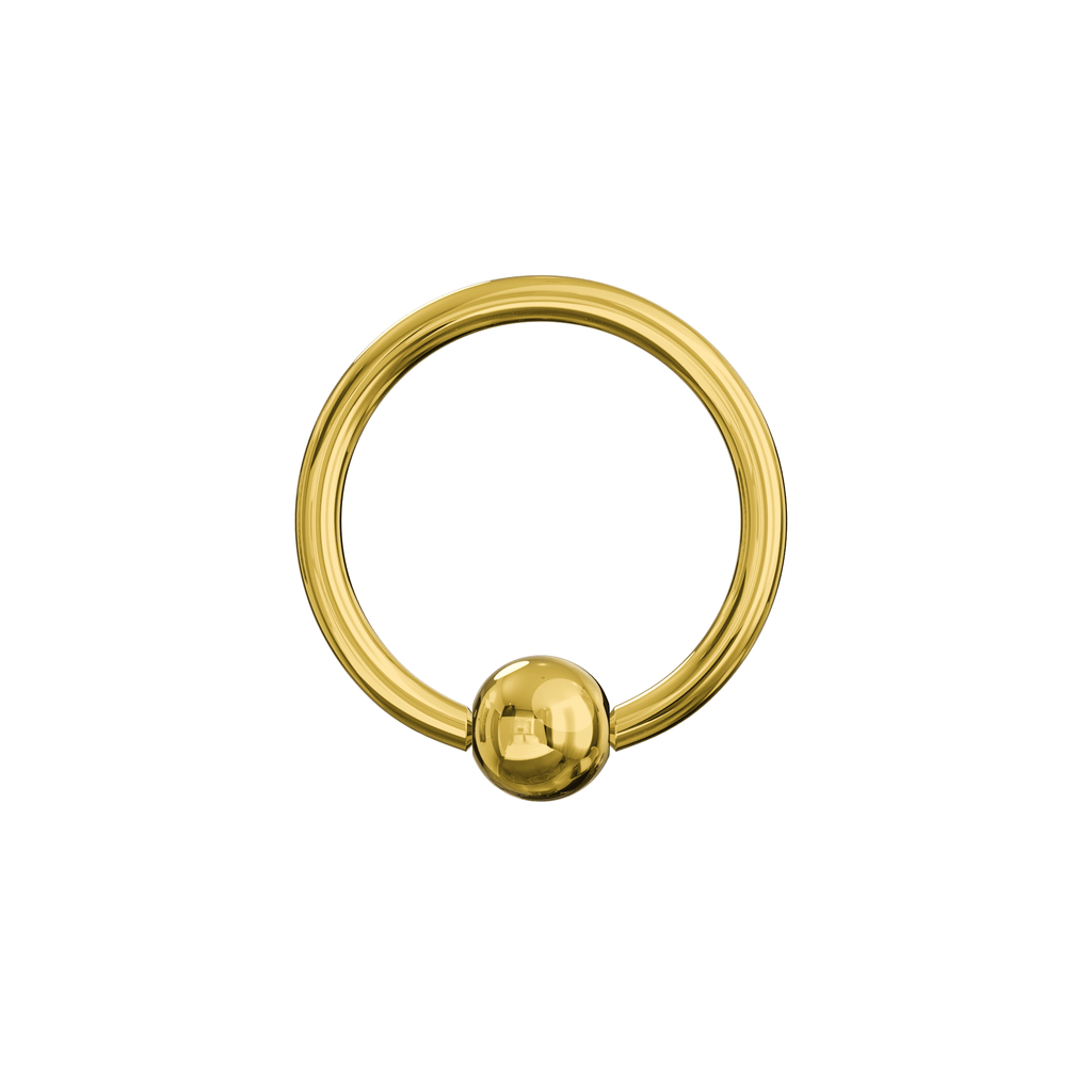 G23 Titanium Gold Anodised Captive Bead Ring