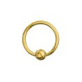 G23 Titanium Gold Anodised Captive Bead Ring