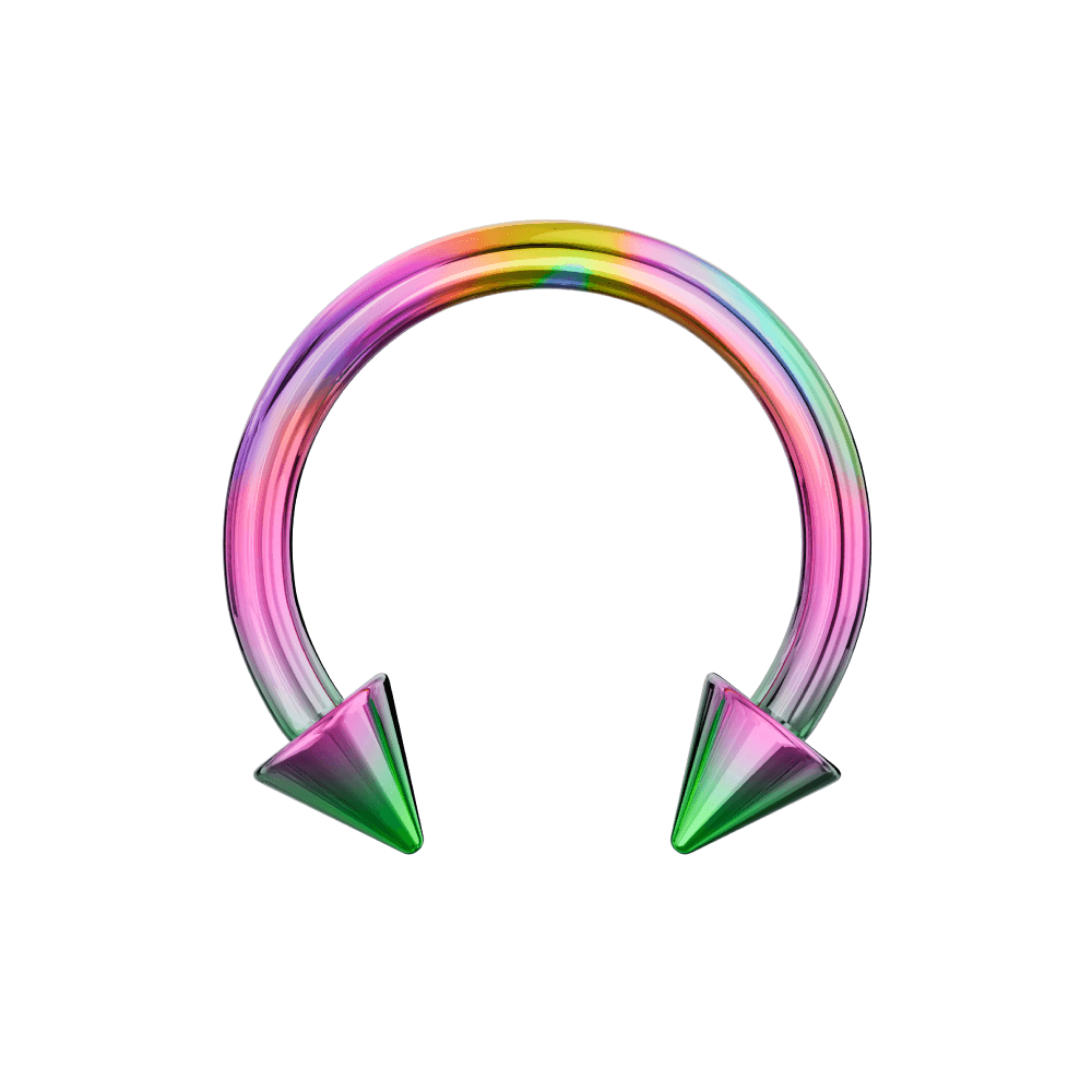 316L Surgical Steel Anodised CBB with Cone