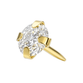 925 Sterling Silver Round CZ Jewelled Push-Fit Top