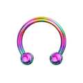 316L Surgical Steel Anodised Horseshoe CBB with Ball