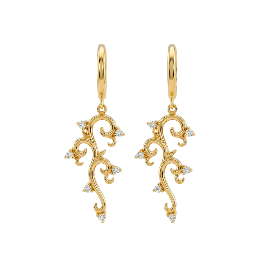 18K Gold Ophelia Vine Earrings