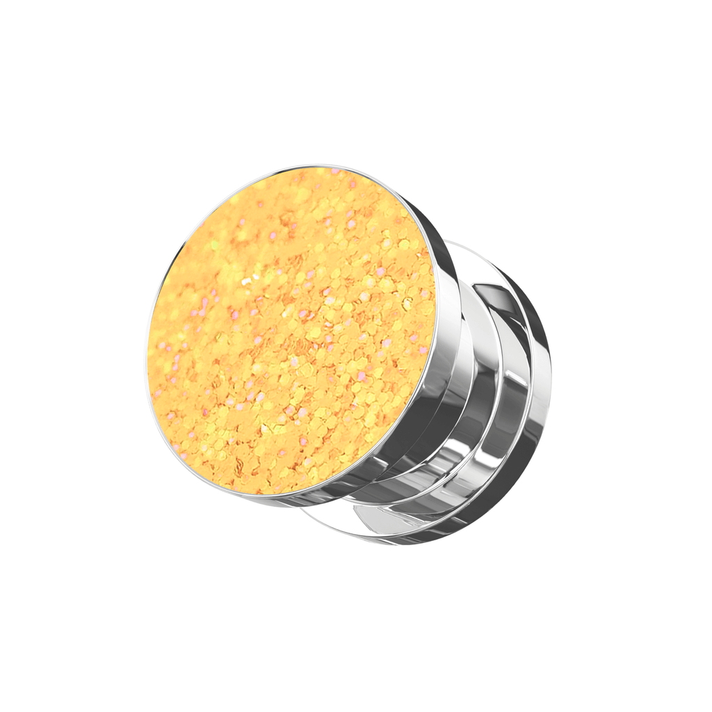 316L Surgical Steel Glittering Coloured Screw Fit Flesh Tunnel