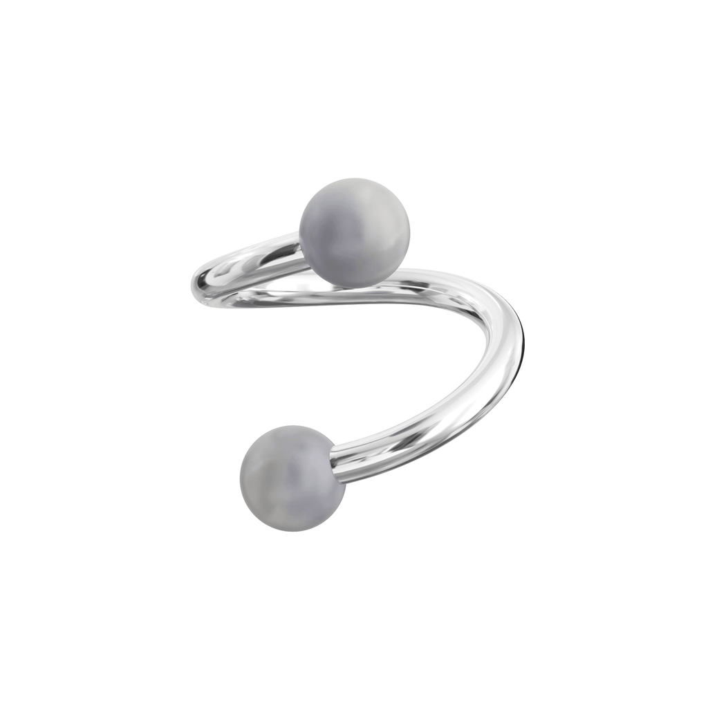 316L Surgical Steel Eyebrow Twisted Barbell with UV Colour Piercing Balls (Pack of 10)