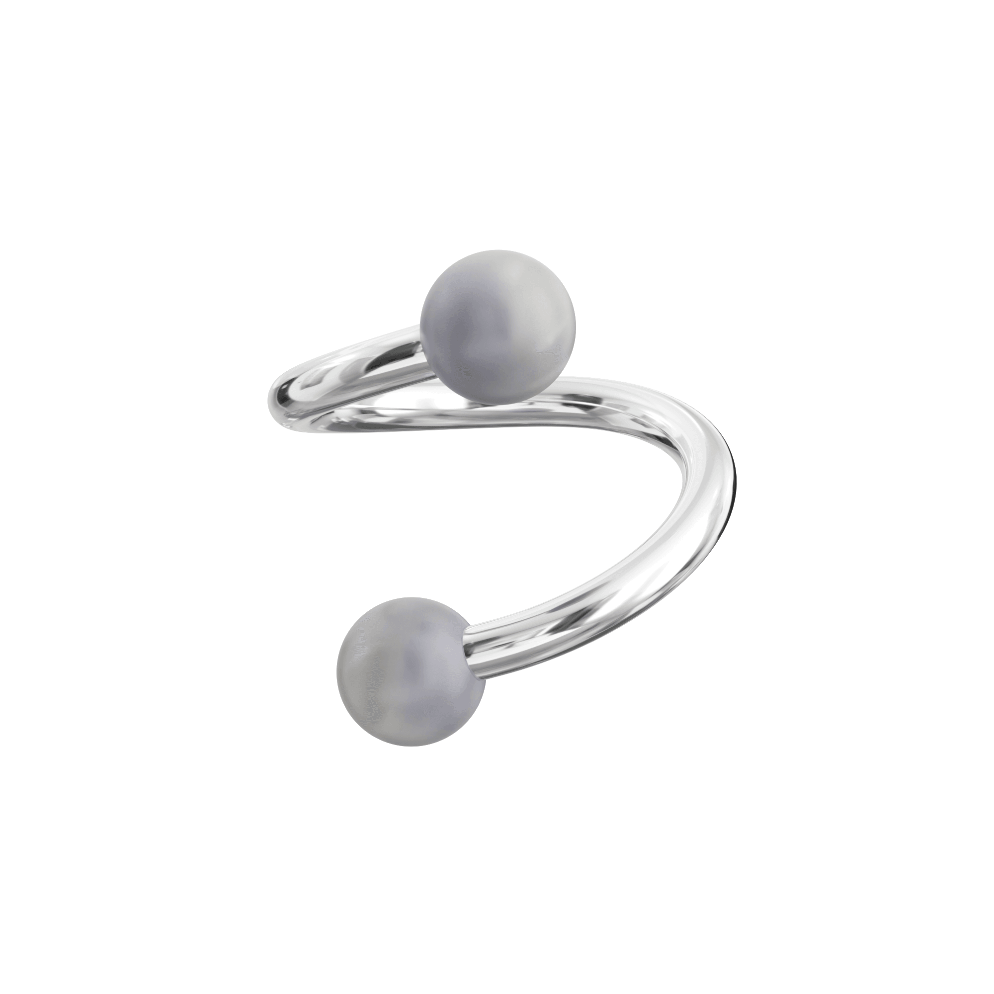 316L Surgical Steel Eyebrow Twisted Barbell with UV Colour Piercing Balls (Pack of 10)