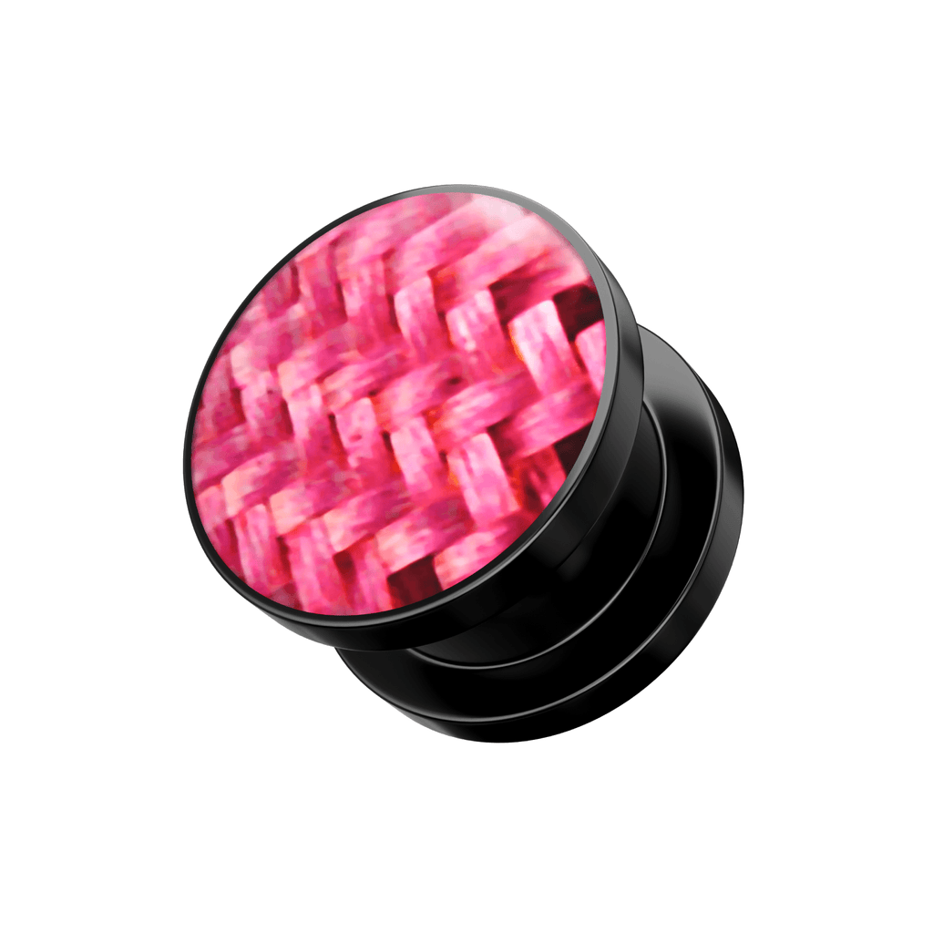 Screw Fit Ear Flesh Tunnel With Checker Logo