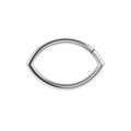 316L Surgical Steel Oval Classic Hinged Segment Clicker Ring