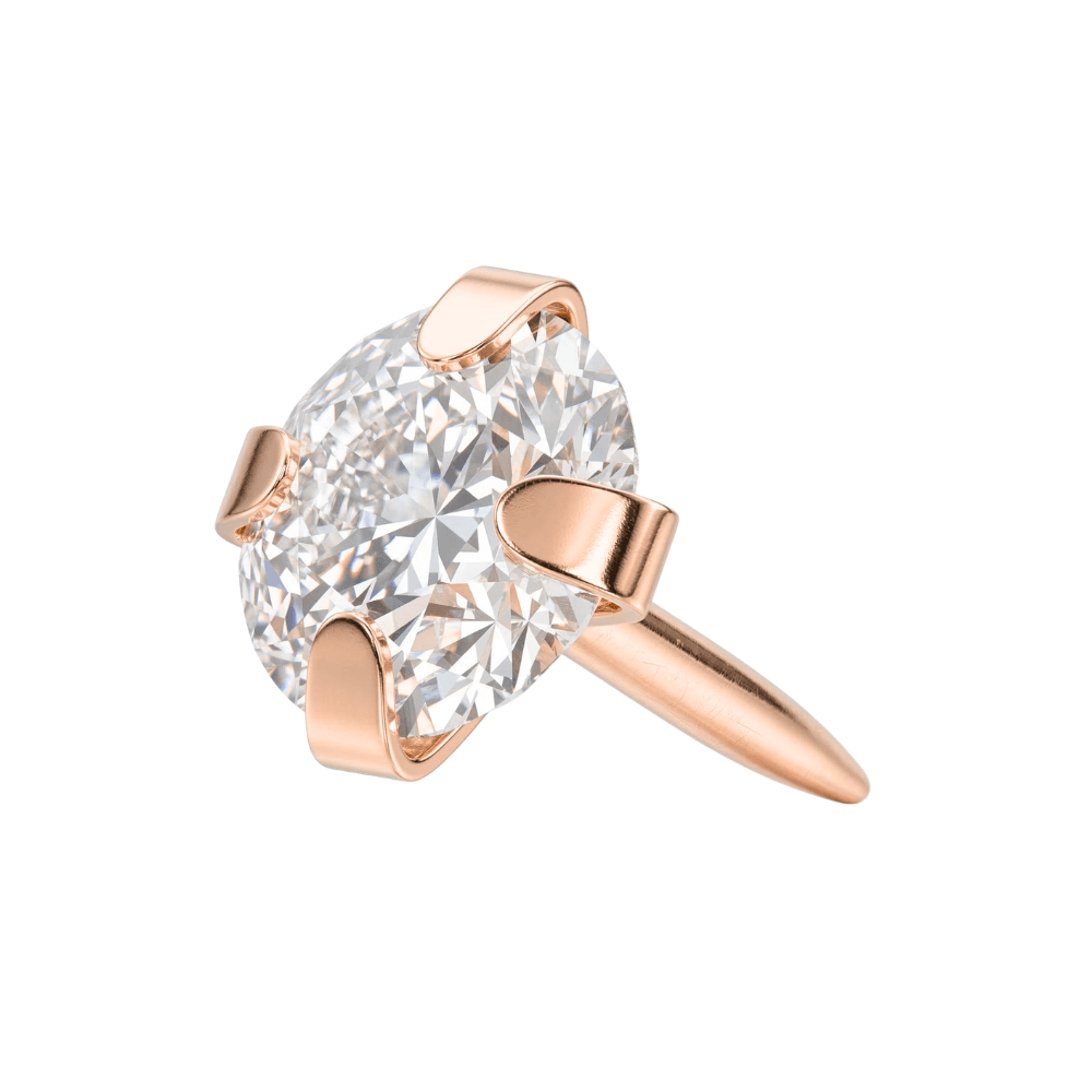 925 Sterling Silver Round CZ Jewelled Push-Fit Top