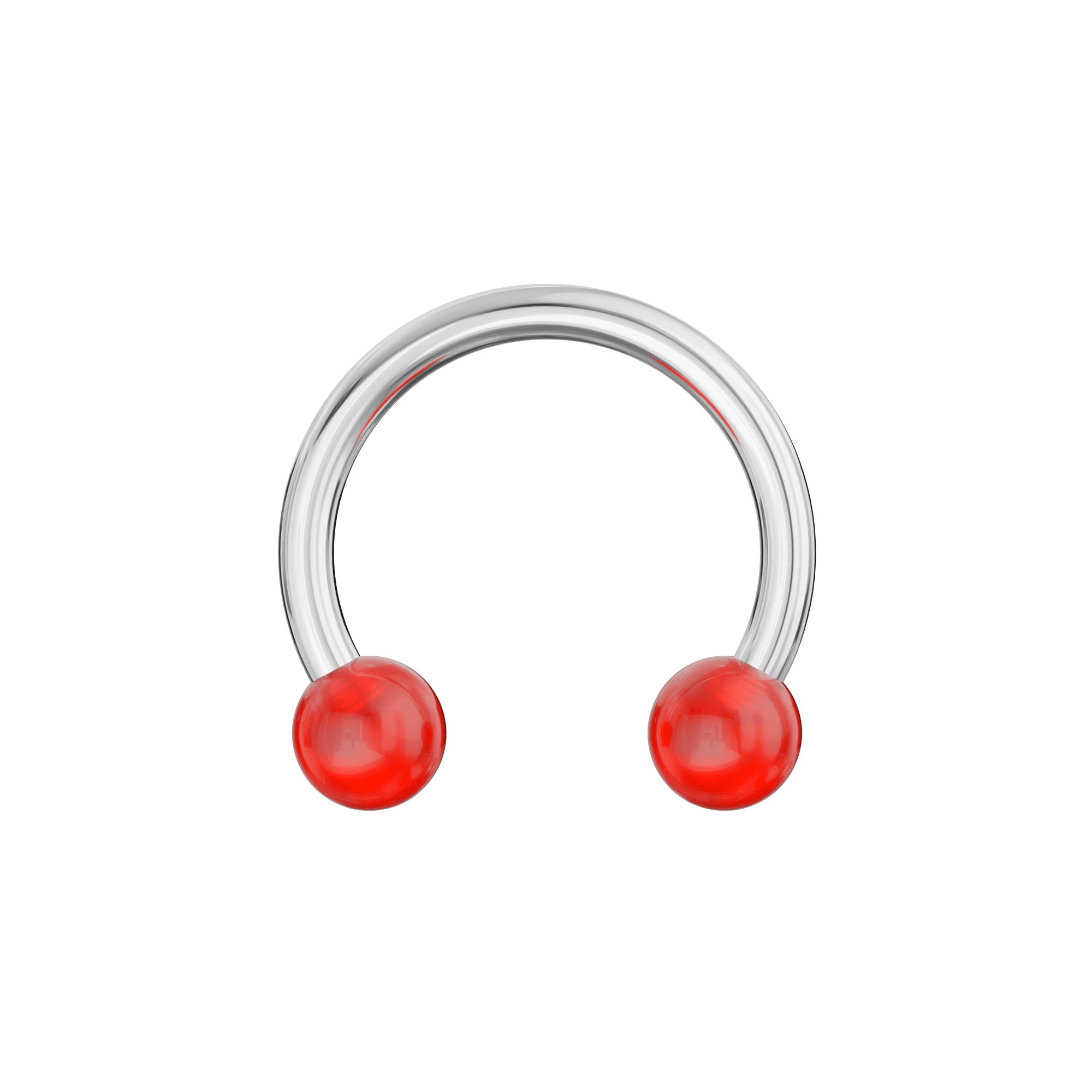 316L Surgical Steel Circular Barbell With Glossy UV Balls (Pack of 10)