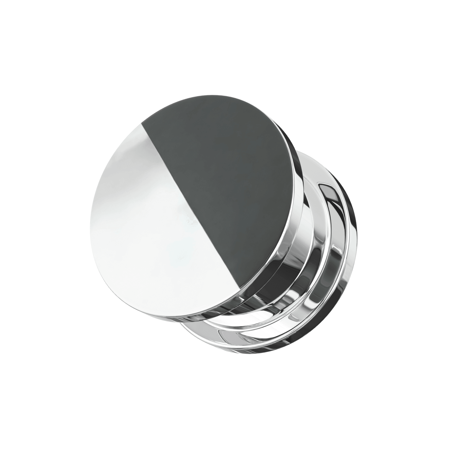 316L Surgical Steel B&W Shell Flesh Tunnel