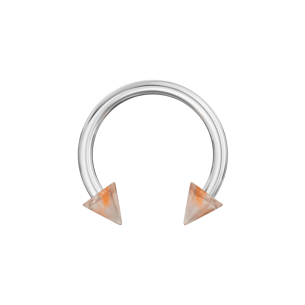 316L Surgical Steel Circular Barbell With Marble UV Cones (Pack of 10)