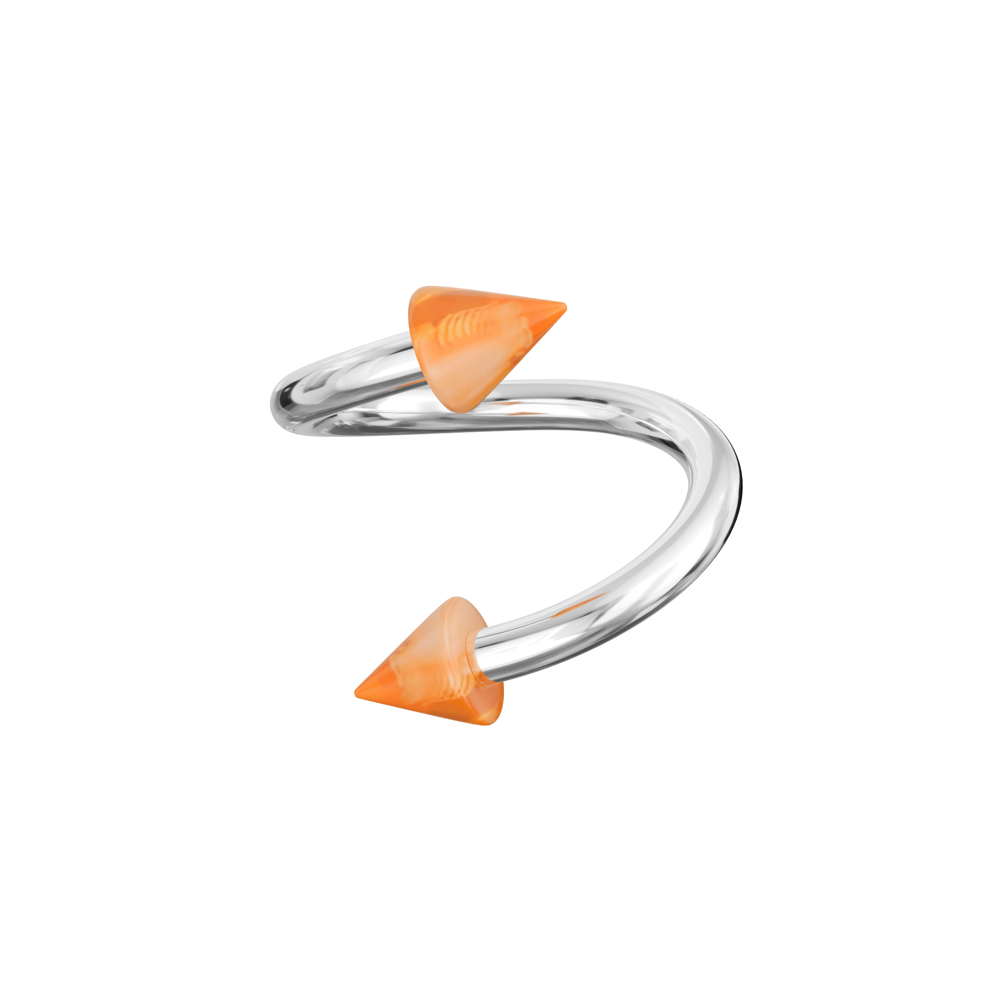 316L Surgical Steel Twisted Barbell With Marble UV Cones (Pack of 10)