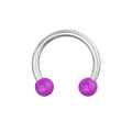 316L Surgical Steel Circular Barbell With Solid Colour UV Balls (Pack of 10)