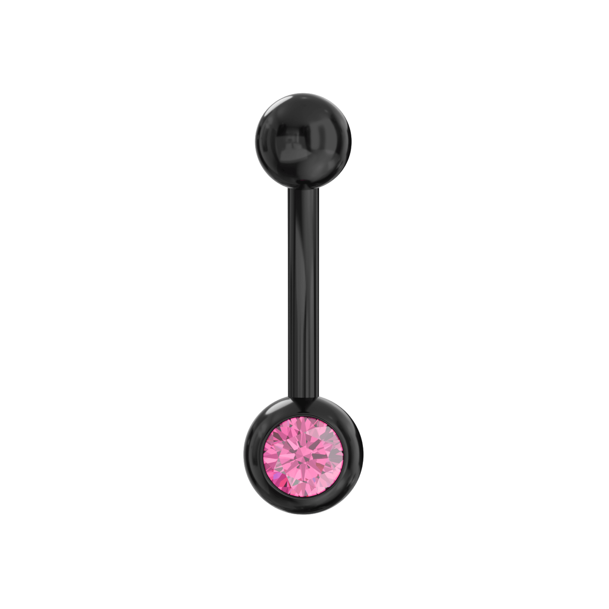 316L Surgical Steel Anodised Single Stone Belly Ring