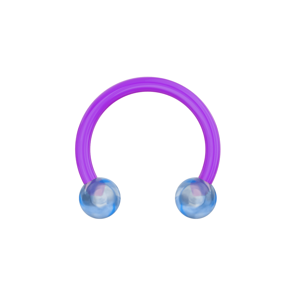 UV Circular Barbell With Marble UV Balls (Pack of 10)