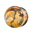 Pyrex Glass Pebble Orange and Black Ear Plug