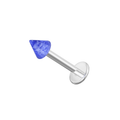 316L Surgical Steel Labret with Glitter UV Cones (Pack of 10)