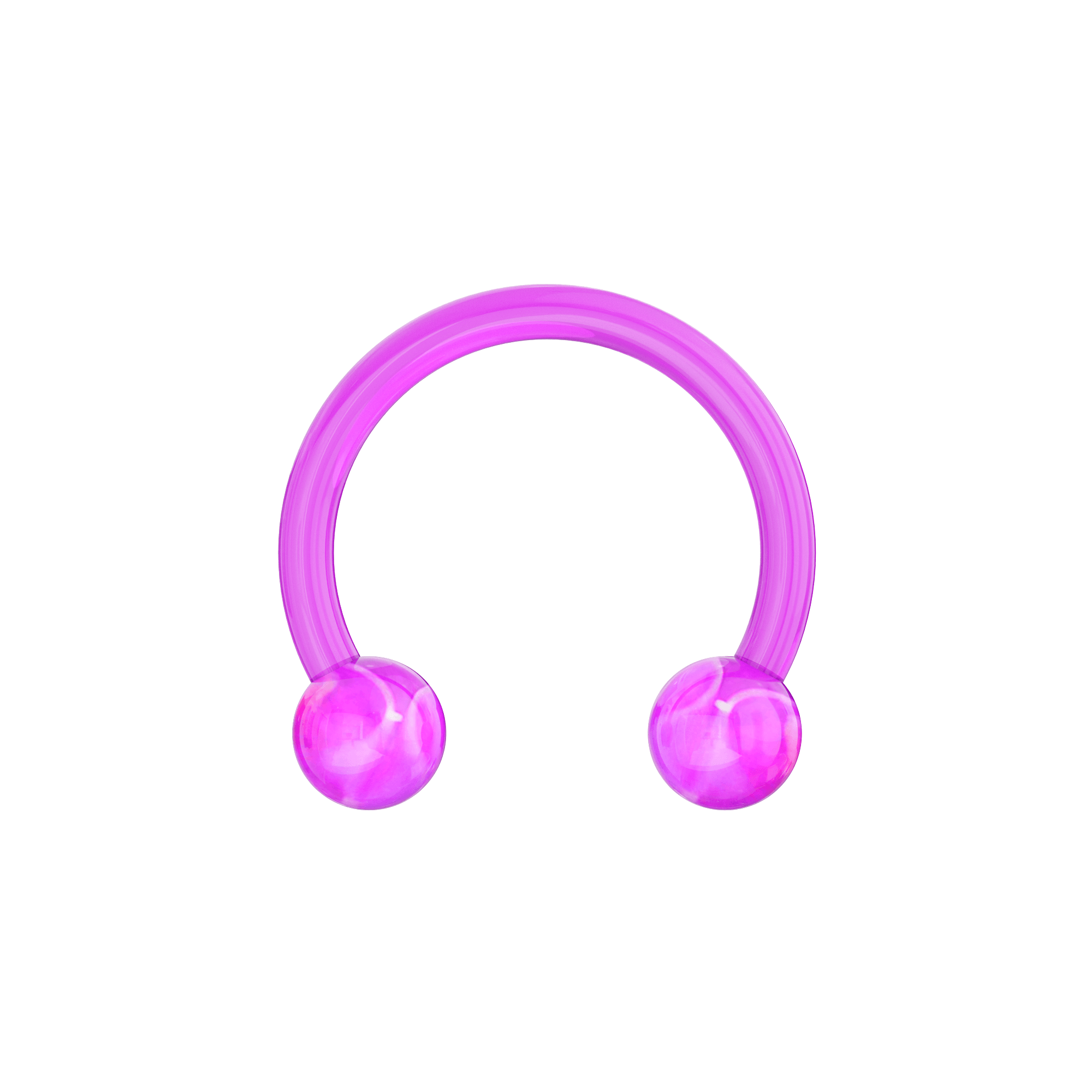 UV Circular Barbell With Marbled UV Balls (Pack of 10)